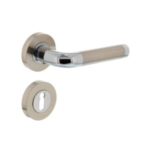 Intersteel Deurkruk Agatha op rozet met 7mm nokken met sleutelgat chroom/nikkel mat