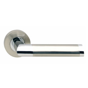 Intersteel Deurkruk Nicol op rozet met 7mm nokken chroom/nikkel mat