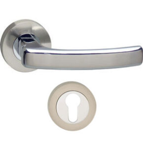 Intersteel Deurkruk Blok op rozet met 7mm nokken met profielcilindergat chroom/nikkel mat