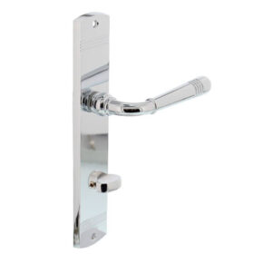 Intersteel Deurkruk Emily op langschild met toilet-/badkamersluiting 78/8 chroom