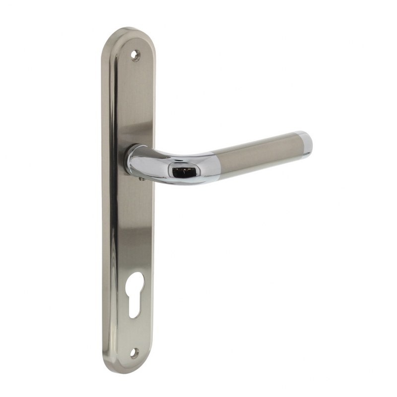 Intersteel Deurkruk Agatha op langschild profielcilinder 88mm chroom/nikkel mat