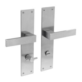 Intersteel Deurkruk Amsterdam op schild met toilet/badkamersluiting 78mm RVS