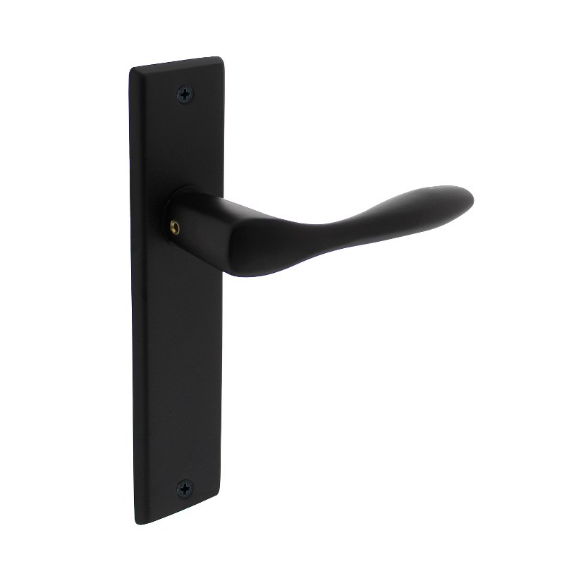Intersteel Deurkruk Banaan op blind schild mat zwart