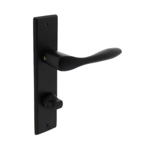 Intersteel Deurkruk Banaan op schild met toilet-/badkamersluiting mat zwart