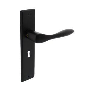 Intersteel Deurkruk Banaan op schild sleutelgat 56mm mat zwart