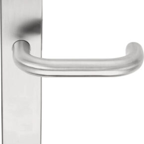 Deurkruk BASICS LB1-19P13SFC geveerd op schild blind - mat RVS