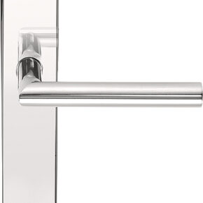 Deurkruk BASICS LBII-19P13SFC 19mm geveerd op schild blind - gepolijst RVS