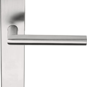 Deurkruk BASICS LB2-19P13SFC geveerd op schild blind - mat RVS
