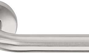 Deurkruk BASICS LB3-19 19mm geveerd op rozet - mat RVS