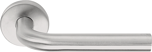 Deurkruk BASICS LB3-19 19mm geveerd op rozet - mat RVS