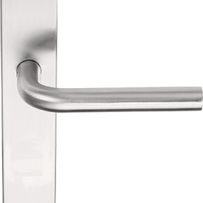 Deurkruk BASICS LB3-19P13SFC geveerd op schild blind - mat RVS