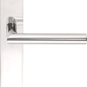 Deurkruk BASICS LBIIP236SFC 19mm ongeveerd op schild blind - gepolijst RVS