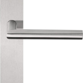 Deurkruk BASICS LB2-P236SFC 19mm ongeveerd op schild blind - mat RVS