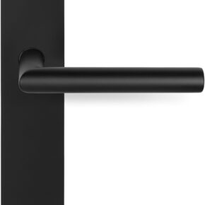 Deurkruk BASICS LB2-P236SFC 19mm ongeveerd op schild blind - mat zwart