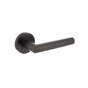Intersteel Deurkruk Bastian op rozet geveerd met 7mm nokken antraciet