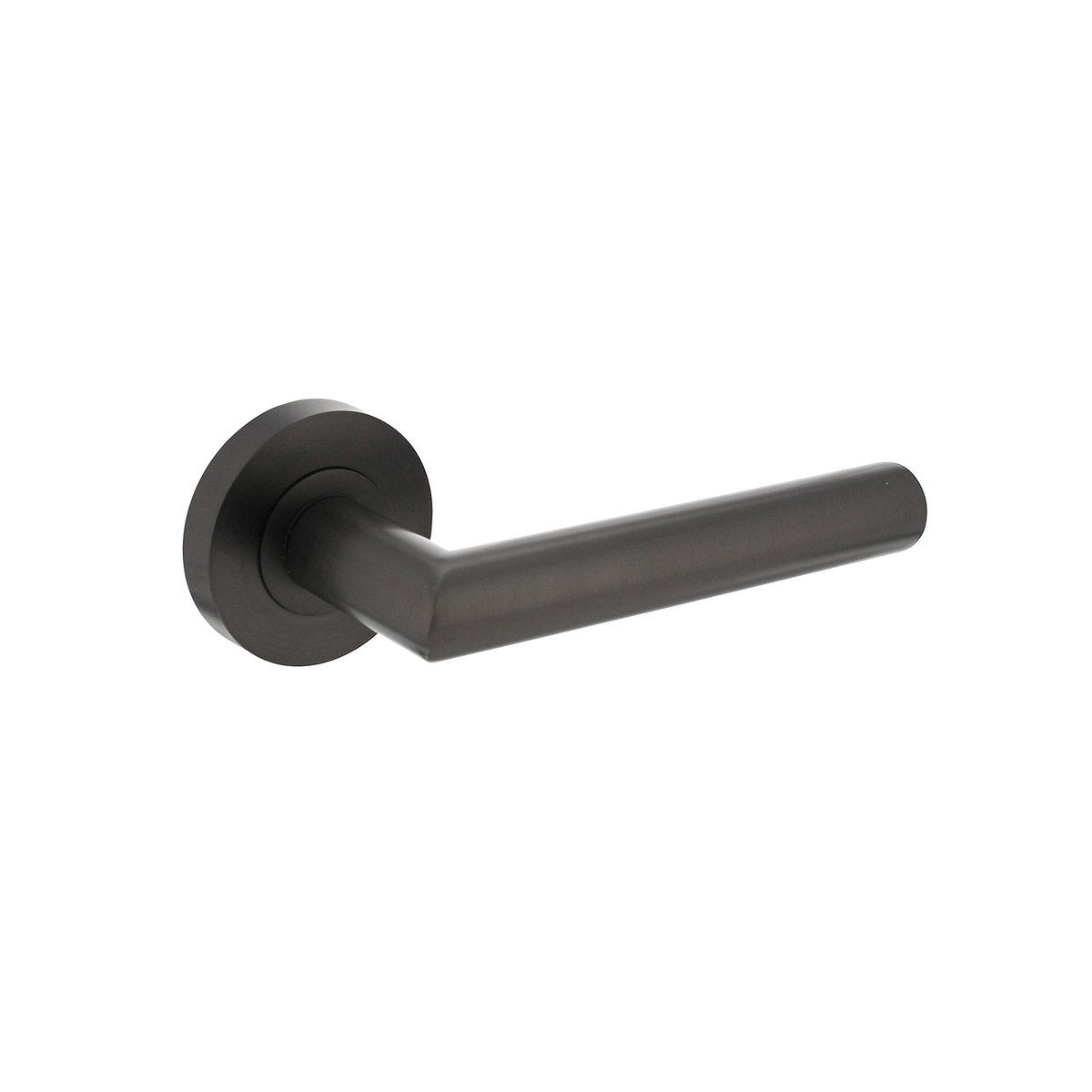 Intersteel Deurkruk Bastian op rozet geveerd met 7mm nokken antraciet