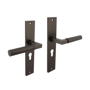 Intersteel Deurkruk Bau-Stil op schild profielcilinder 55mm - antraciet