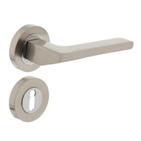 Intersteel Deurkruk Ben op rozet met 7mm nokken met sleutelgat nikkel mat