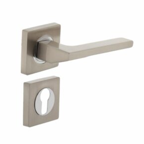 Intersteel Deurkruk Ben op vierkant rozet met 7mm nokken met profielcilindergat nikkel mat