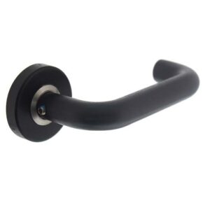 Intersteel Deurkruk Bern op rozet dubbel geveerd RVS/mat zwart