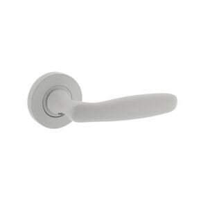 Intersteel Deurkruk Bjorn op rozet geveerd met 7mm nokken wit