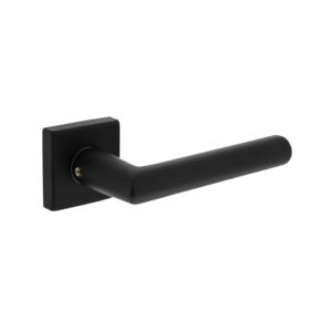 Intersteel Deurkruk Broome op vierkant rozet met nokken aluminium/zwart