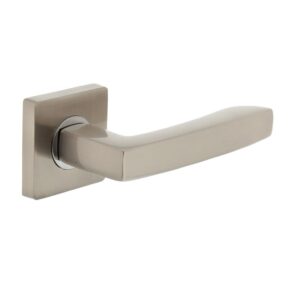 Intersteel Deurkruk Dean op vierkant rozet met 7mm nokken nikkel mat