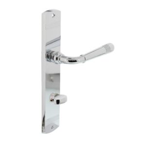 Intersteel Deurkruk Emily op langschild met toilet-/badkamersluiting 63/8 chroom