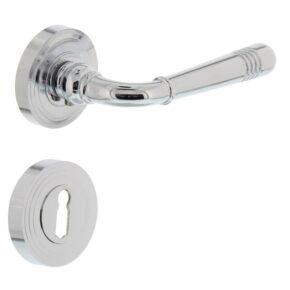 Intersteel Deurkruk Emily op rozet met 7mm nokken met sleutelgat chroom