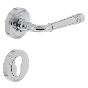 Intersteel Deurkruk Emily op rozet met 7mm nokken met profielcilindergat chroom