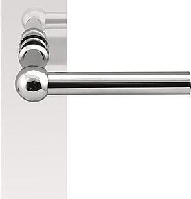 Formani Deurkruk FERROVIA FVL110P236SFC L-model ongeveerd op schild blind - gepolijst RVS