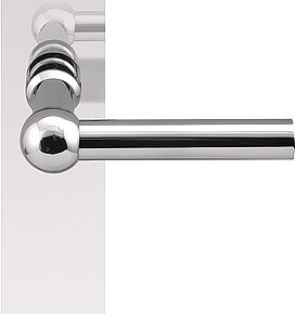 Formani Deurkruk FERROVIA FVL125P236SFC L-model ongeveerd op schild blind - gepolijst RVS