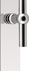 Formani Deurkruk FERROVIA FVT110P236SFC T-model ongeveerd op schild blind - gepolijst RVS