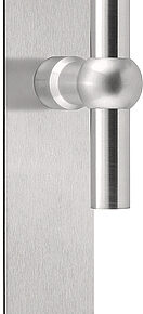 Formani Deurkruk FERROVIA FVT110P236SFC T-model ongeveerd op schild blind - mat RVS