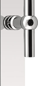Formani Deurkruk FERROVIA FVT125P236SFC T-model ongeveerd op schild blind - gepolijst RVS