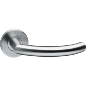 Intersteel Deurkruk Halfrond/Hoek 90° neutraal op rozet met sleutelgat RVS