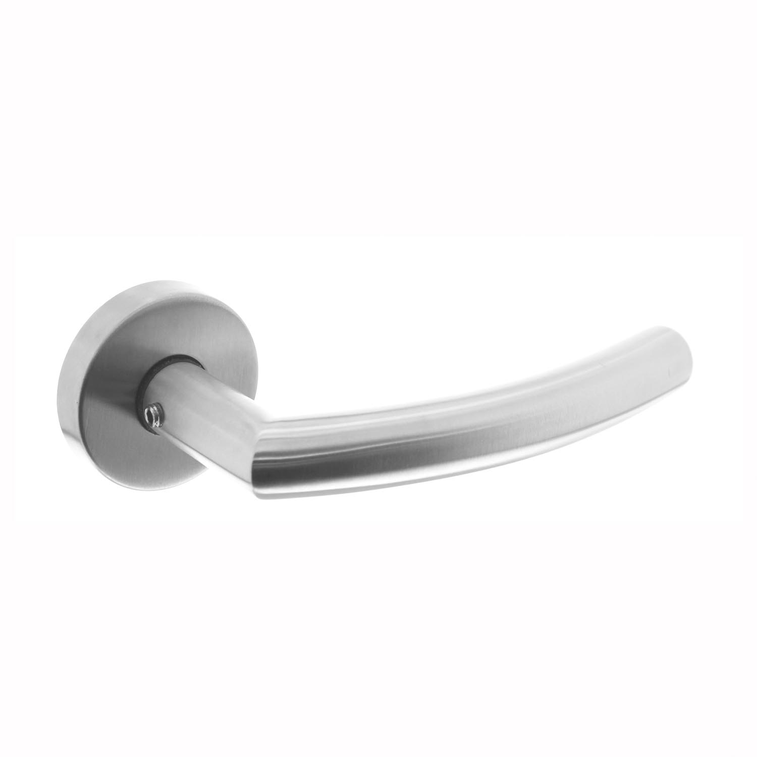Intersteel Deurkruk Halfrond Hoek 90° op rozet geveerd ATP RVS