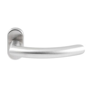 Hardbrass Deurkruk Helsinki RVS op ovaal rozet