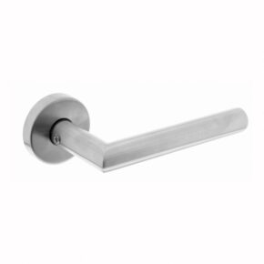 Intersteel Deurkruk Hoek 90° op rozet geveerd ATP RVS