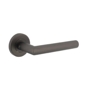 Intersteel Deurkruk Hoek 90° op rozet met nokken ø53x8 - antraciet