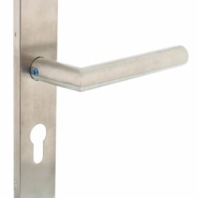 Intersteel Deurkruk Hoek 90° op verdekt schild profielcilindergat 55mm RVS