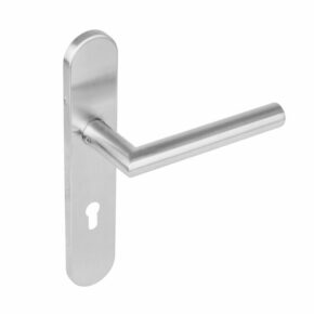 Intersteel Deurkruk Hoek 90° op verdekt schild profielcilindergat 72mm RVS