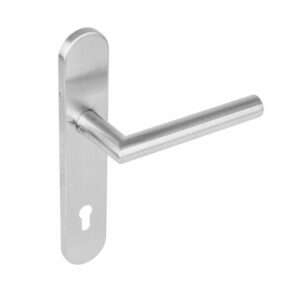 Intersteel Deurkruk Hoek 90° op verdekt schild profielcilindergat 92mm RVS