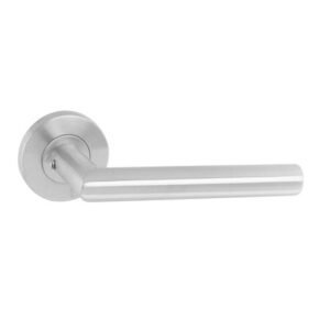 Intersteel Deurkruk Hoek 90° neutraal op rozet RVS