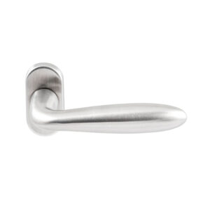 Hardbrass Deurkruk Istanbul RVS op ovaal rozet