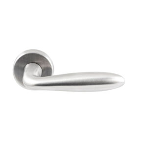 Hardbrass Deurkruk Istanbul RVS op rond rozet