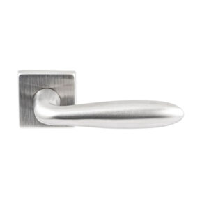 Hardbrass Deurkruk Istanbul RVS op vierkant rozet