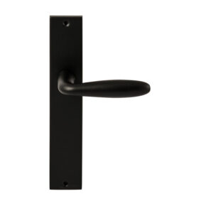 Hardbrass Deurkruk Istanbul Zwart op rechthoekig langschild blind