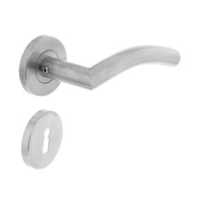Intersteel Deurkruk Lisa/Hoek 90° neutraal op rozet met sleutelgat RVS