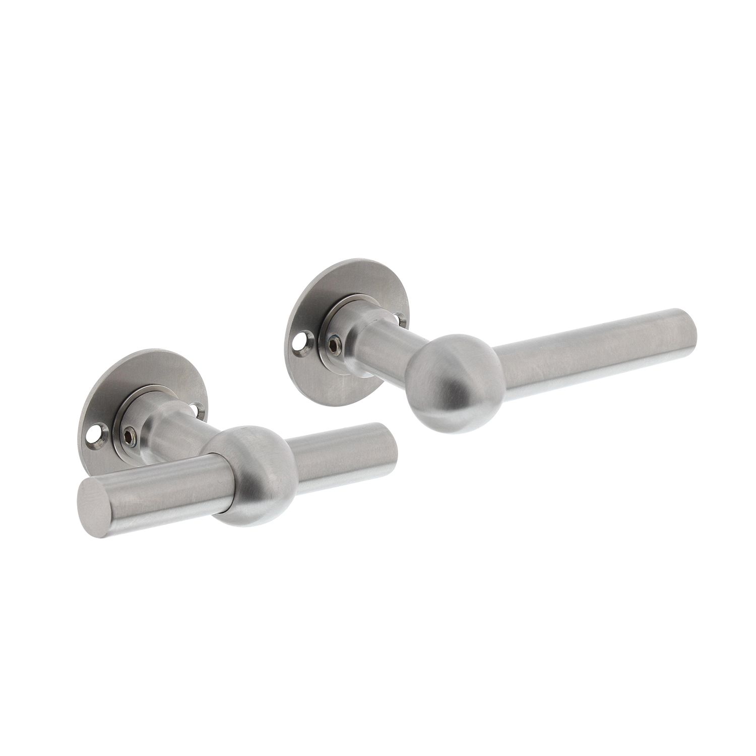 Intersteel Deurkruk L/T bol op rozet RVS